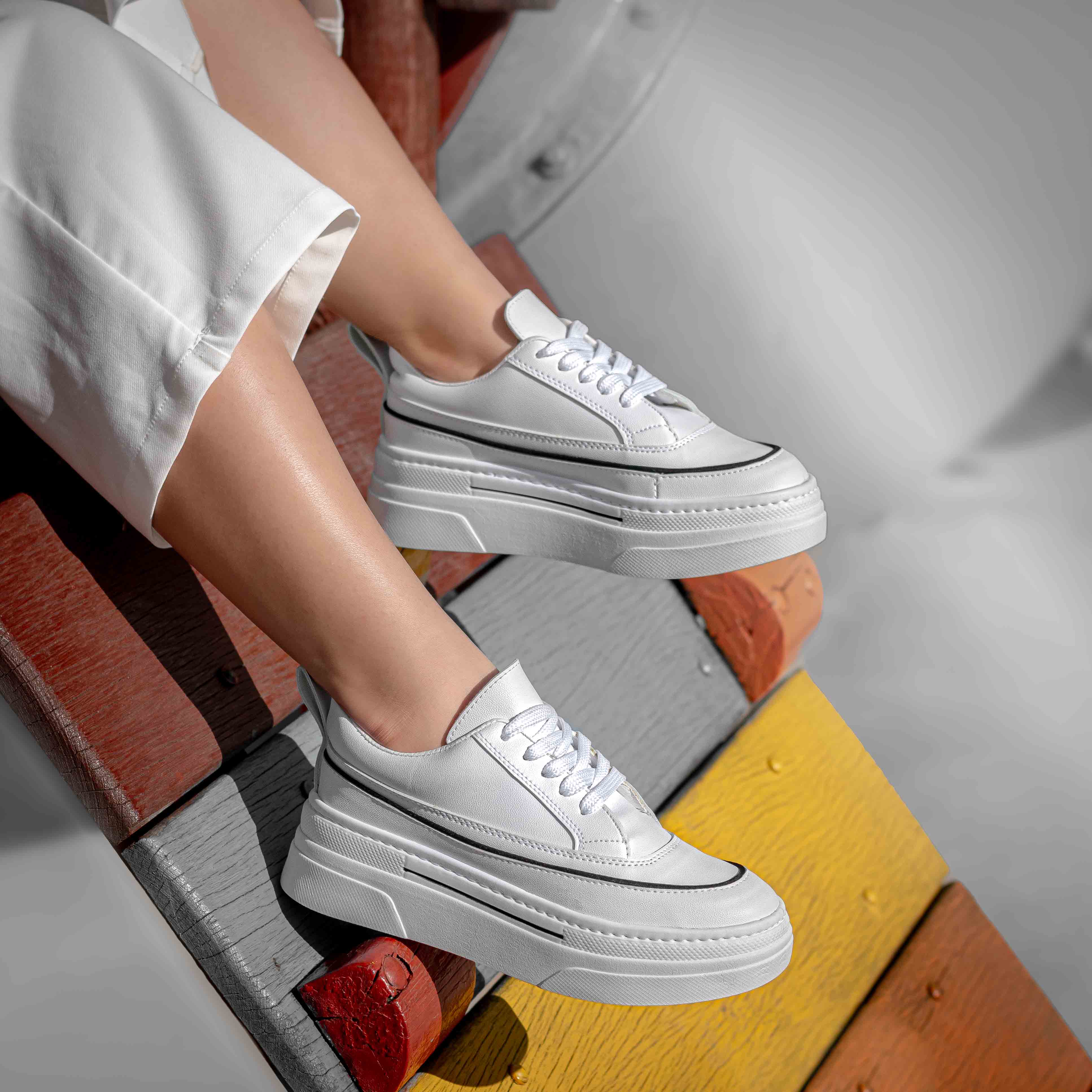 Vista 20 de Premium Bolichero Plataforma Dama - Tallas: 38, Color: Blanco AnimalPrint